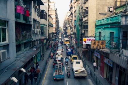 Traffic jam in Macau