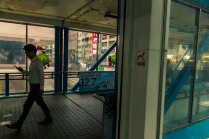 Pedestrians in Wan Chai, Hong Kong
